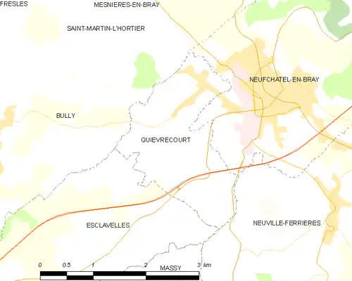 Detailkaart van de gemeente