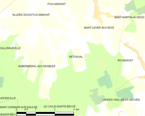 Detailkaart van de gemeente