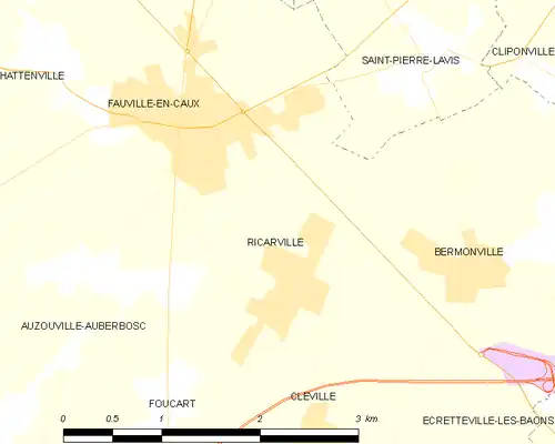 Detailkaart van de gemeente