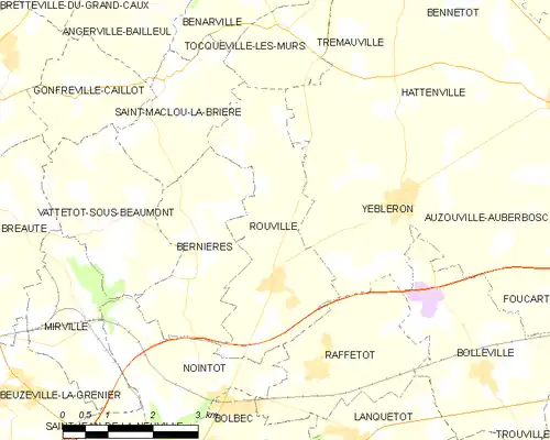 Detailkaart van de gemeente