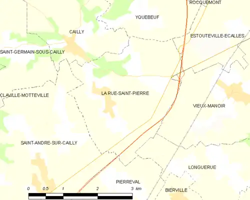 Detailkaart van de gemeente