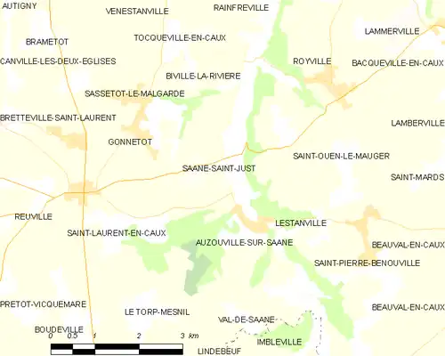 Detailkaart van de gemeente