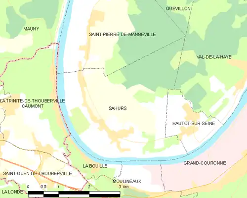 Detailkaart van de gemeente