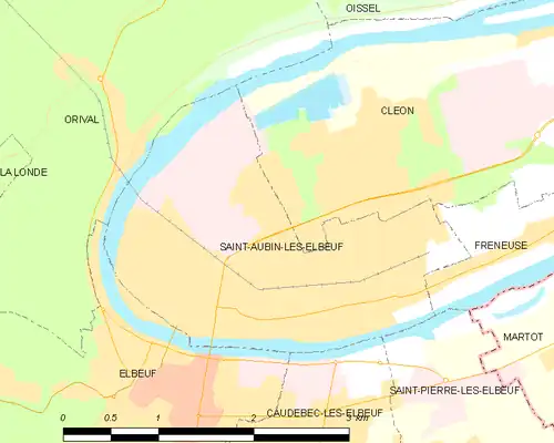 Detailkaart van de gemeente