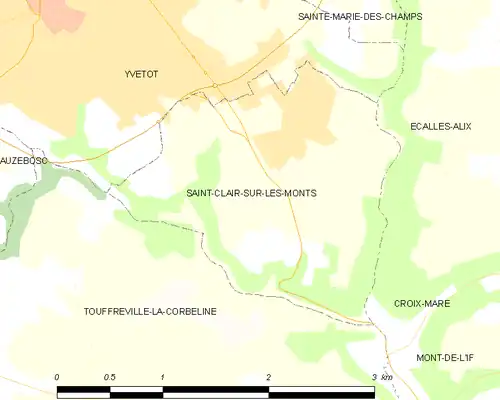 Detailkaart van de gemeente