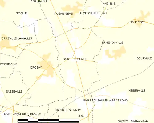 Detailkaart van de gemeente