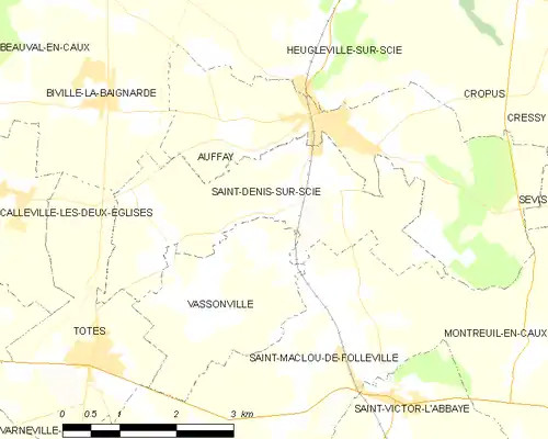 Detailkaart van de gemeente