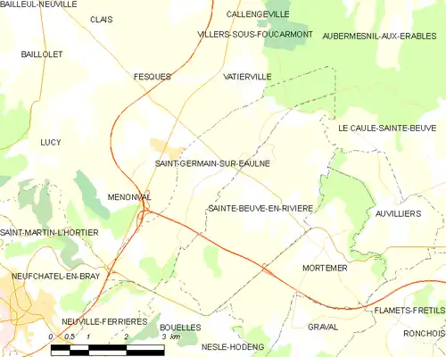 Detailkaart van de gemeente