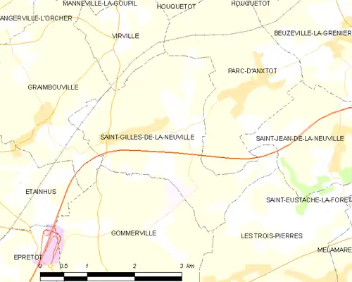 Detailkaart van de gemeente