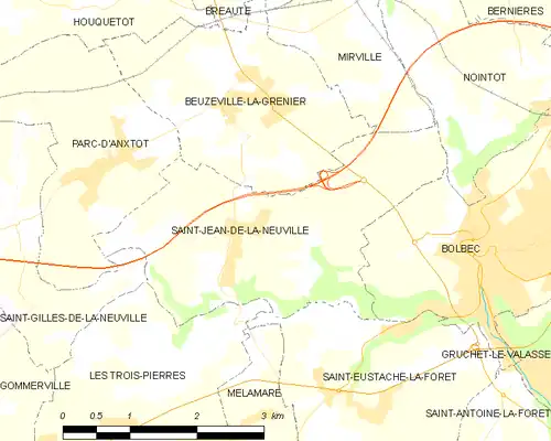 Detailkaart van de gemeente