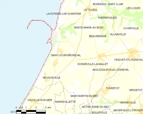 Detailkaart van de gemeente