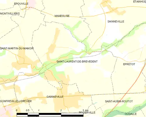 Detailkaart van de gemeente