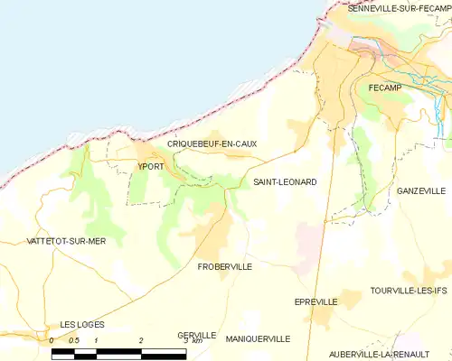 Detailkaart van de gemeente