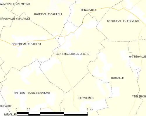 Detailkaart van de gemeente