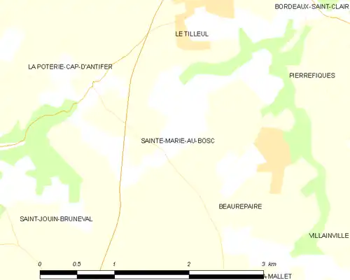 Detailkaart van de gemeente