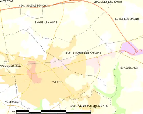 Detailkaart van de gemeente