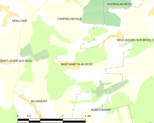 Detailkaart van de gemeente