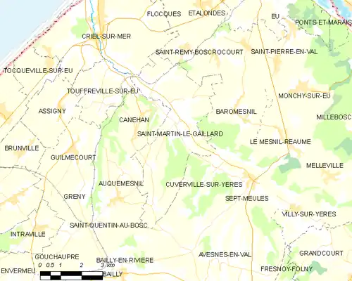 Detailkaart van de gemeente