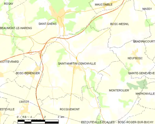 Detailkaart van de gemeente