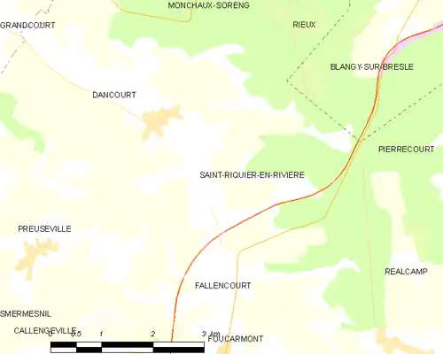 Detailkaart van de gemeente