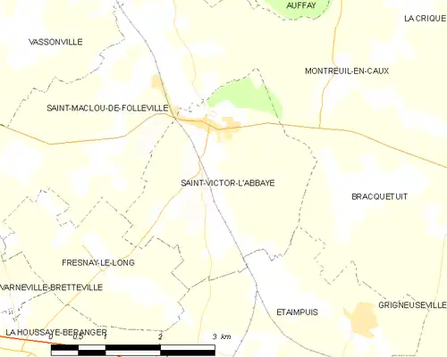 Detailkaart van de gemeente