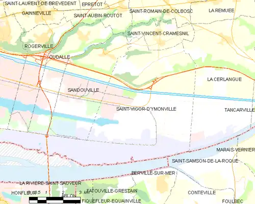 Detailkaart van de gemeente