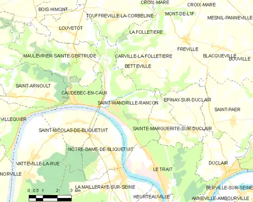 Detailkaart van de gemeente