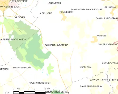 Detailkaart van de gemeente