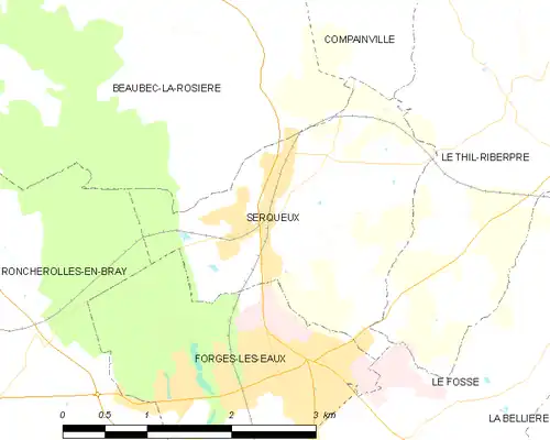 Detailkaart van de gemeente