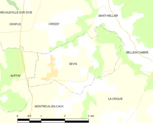 Detailkaart van de gemeente