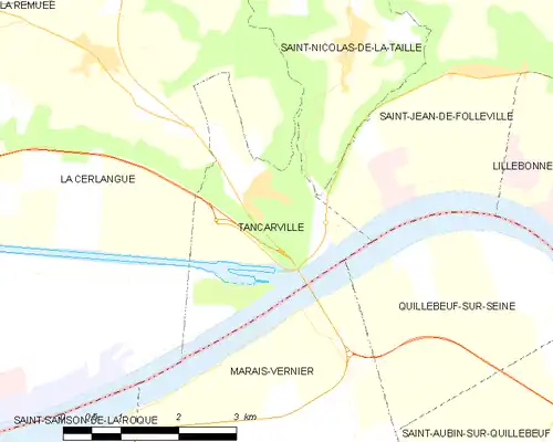 Detailkaart van de gemeente