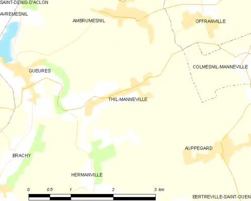 Detailkaart van de gemeente