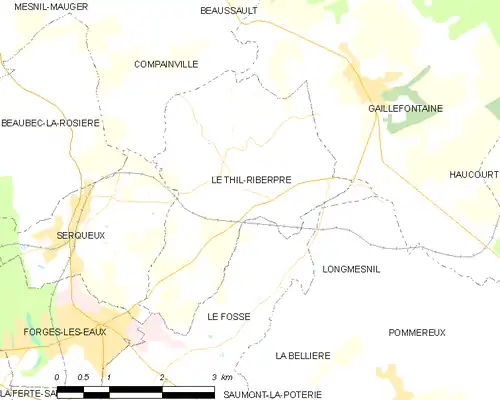 Detailkaart van de gemeente