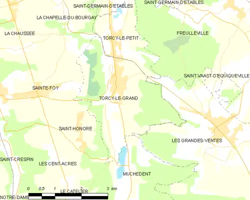 Detailkaart van de gemeente