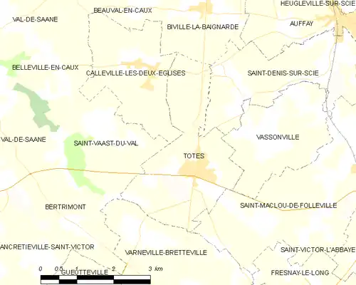 Detailkaart van de gemeente