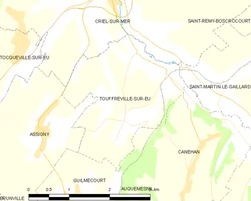 Detailkaart van de gemeente