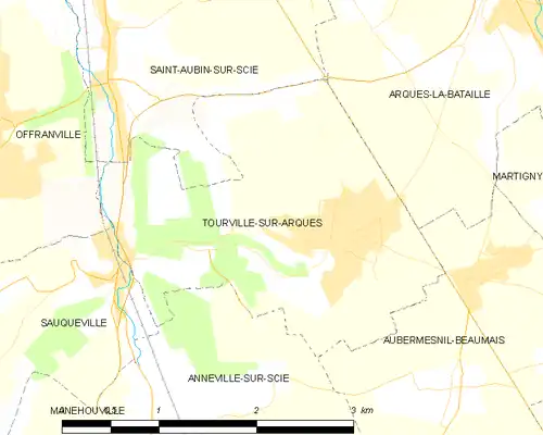 Detailkaart van de gemeente