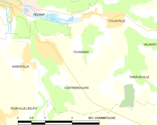 Detailkaart van de gemeente