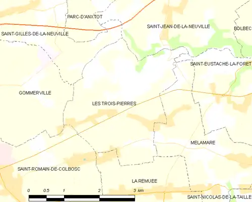 Detailkaart van de gemeente