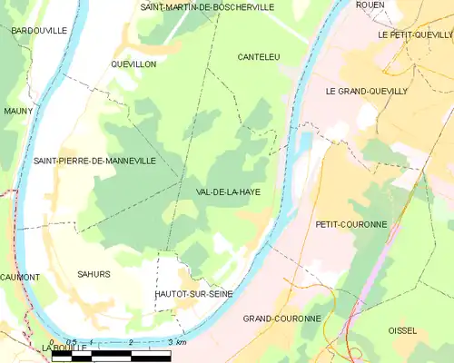 Detailkaart van de gemeente