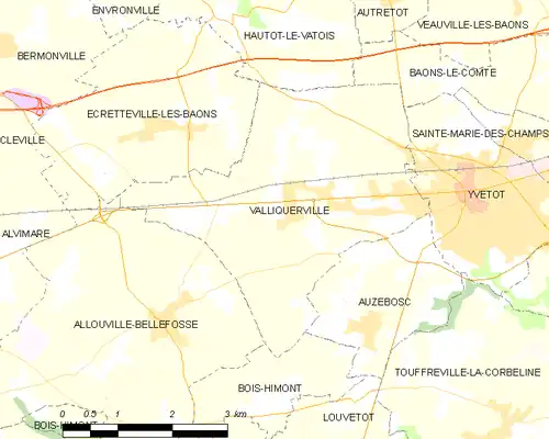 Detailkaart van de gemeente