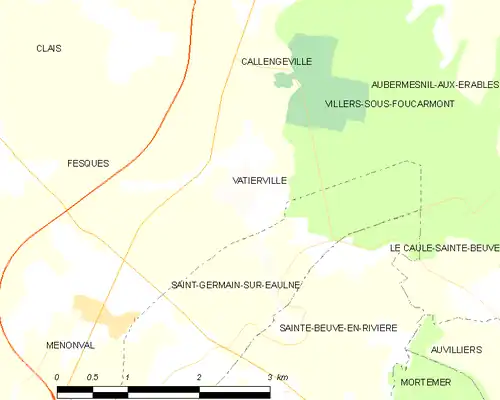 Detailkaart van de gemeente