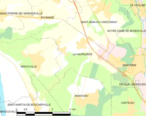 Detailkaart van de gemeente