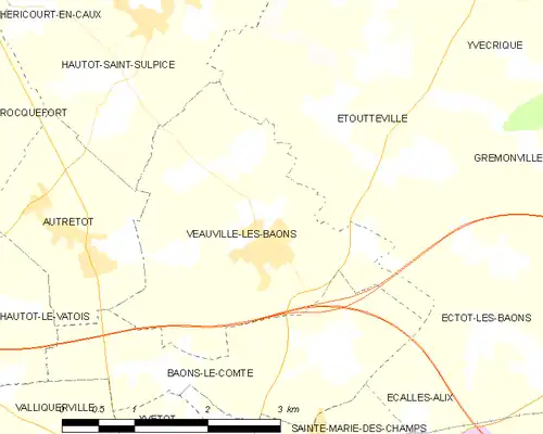 Detailkaart van de gemeente