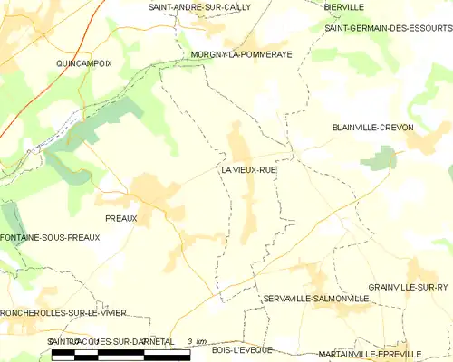 Detailkaart van de gemeente
