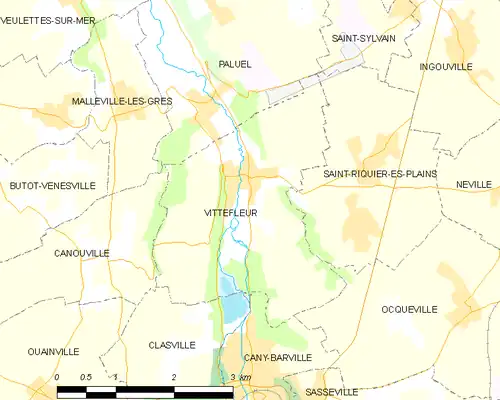 Detailkaart van de gemeente