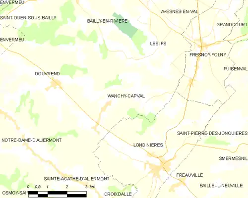 Detailkaart van de gemeente