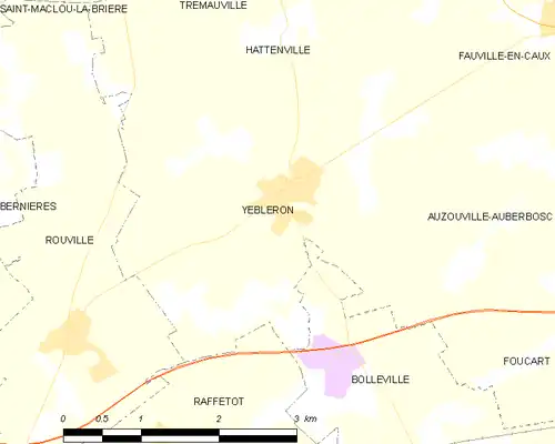 Detailkaart van de gemeente