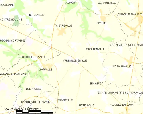 Detailkaart van de gemeente