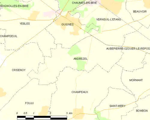 Detailkaart van de gemeente